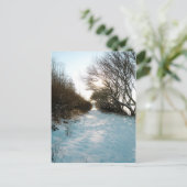 Winterschnee bedeckt Englisch Landschaftspfad Postkarte (Stehend Vorderseite)