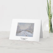 Winterschnee bei Argeteuil Feiertagskarte (Rückseite)