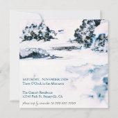 Winterschnee-Berge Moderne Geburtstagszeit Einladung (Rückseite)