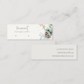 Winterschnee Berries Hoops Loop Stud Holder Mini Visitenkarte (Vorne/Hinten)