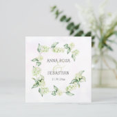 *~* Winterschnee Berry AR12 Boho UAWG QR Hochzeit Einladung (Stehend Vorderseite)