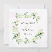 *~* Winterschnee Berry AR12 Boho UAWG QR Hochzeit Einladung (Vorderseite)