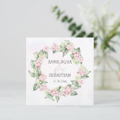 *~* Winterschnee Berry AR12 QR UAWG Boho Wedding Einladung (Stehend Vorderseite)