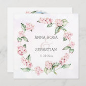 *~* Winterschnee Berry Boho QR UAWG AR12 Hochzeit Einladung (Vorne/Hinten)