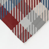 Winterschnee Berry Tweed Gemusterte Karierte Monog Fleecedecke (Ecke)