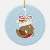 Winterschnee-Bird Weihnachtsbaum Ornamente (Hinten)