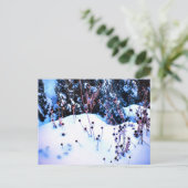 Winterschnee Blume Kopf Bäume Natur Postkarte (Stehend Vorderseite)