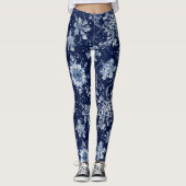 Winterschnee-Blume Leggings (Vorderseite)