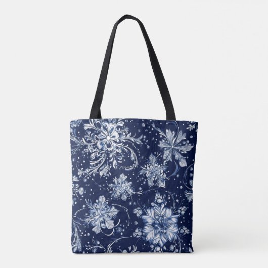 Winterschnee-Blume Tasche (Rückseite)