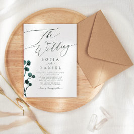 Winterschnee-Blumenhochzeit Einladung