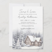 Winterschnee-Brautparty Einladung (Vorderseite)