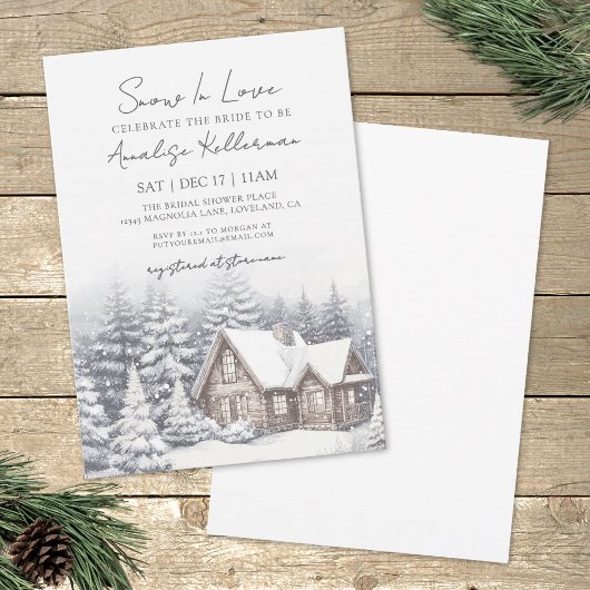 Winterschnee-Brautparty Einladung