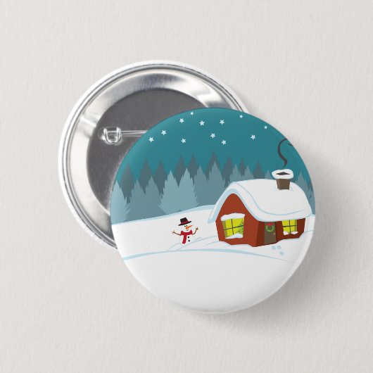 Winterschnee Button (Vorne & Hinten)