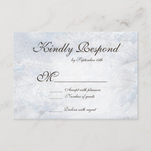 Winterschnee-Camouflage Elegante Hochzeitskarten RSVP Karte