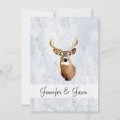 Winterschnee Camouflage Jagd Hirsch Hochzeit Einla Einladung (Rückseite)