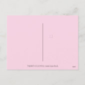 WINTERSCHNEE & COAT PINK FLAMINGO TREKKING FEIERTAGSPOSTKARTE (Rückseite)