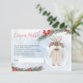 Winterschnee Eisblauer Windel Tombola Babydusche Begleitkarte (Stehend Vorderseite)