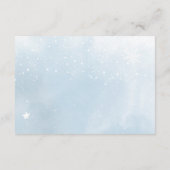 Winterschnee Eisblauer Windel Tombola Babydusche Begleitkarte (Rückseite)