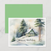 Winterschnee Feiertagskarte (Vorne/Hinten)