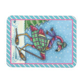 WINTERSCHNEE, FLAMINGO-CHRISTMAS MAGNET (Horizontal)