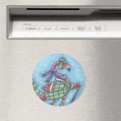 WINTERSCHNEE, FLAMINGO MAGNET RUNDE (In Situ (Geschirrspüler))