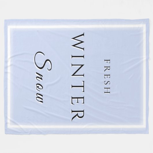 Winterschnee Fleecedecke (Vorderseite (Horizontal))