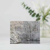 Winterschnee Friedliche Wasserszene Postkarte (Stehend Vorderseite)