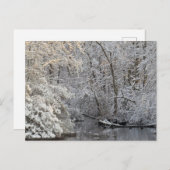 Winterschnee Friedliche Wasserszene Postkarte (Vorne/Hinten)