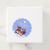 Winterschnee Frohe Weihnachten Geschenkanhänger (Beispiel)