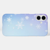 Winterschnee funkelnd Schwarz/Weiß Case-Mate iPhone Hülle (Rückseite (Horizontal))