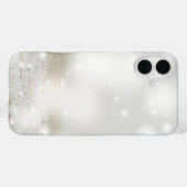 Winterschnee funkelnd Schwarz/Weiß Case-Mate iPhone Hülle (Rückseite (Horizontal))