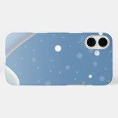 Winterschnee funkelnd Schwarz/Weiß Case-Mate iPhone Hülle (Rückseite (Horizontal))