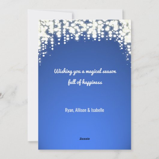 Winterschnee-Glass Sparkone Feiertagskarte (Rückseite)