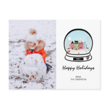 Winterschnee Globe Foto Postkarte