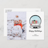 Winterschnee Globe Foto Postkarte (Vorne/Hinten)