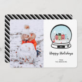 Winterschnee Globe Fotokarte Feiertagskarte (Vorne/Hinten)