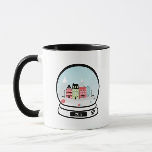 Winterschnee Globe Urlaub Kaffeepause Tasse (Links)