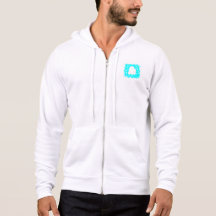 Winterschnee Herz Herren Voll-Zip Hoodie
