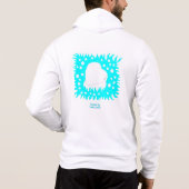 Winterschnee Herz Herren Voll-Zip Hoodie (Rückseite)