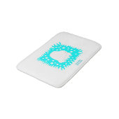 Winterschnee Herz Kleine Badematte (Schrägansicht)