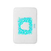 Winterschnee Herz Kleine Badematte (Vorderseite Vertikal)