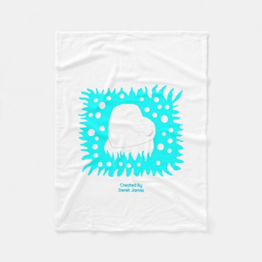 Winterschnee Herz Small Fleece Blanket (Vorderseite)