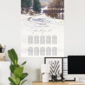 Winterschnee Hochzeit im Wasser Poster (Heimbüro)