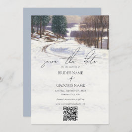 Winterschnee Hochzeit im Wasser Save The Date