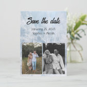 Winterschnee Hochzeit rett-the-date Vorlage (Stehend Vorderseite)