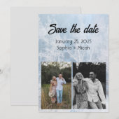 Winterschnee Hochzeit rett-the-date Vorlage (Vorne/Hinten)