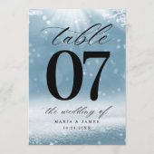 Winterschnee Hochzeit Tischnummer (Rückseite)