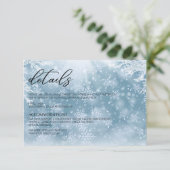 Winterschnee-Hochzeitskarte Dankeskarte (Stehend Vorderseite)