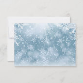 Winterschnee-Hochzeitskarte Dankeskarte (Rückseite)