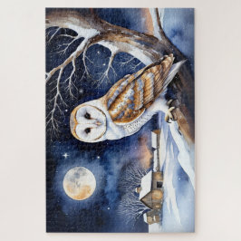 Winterschnee im Barnhaus Weihnachtssaison Natur Puzzle
